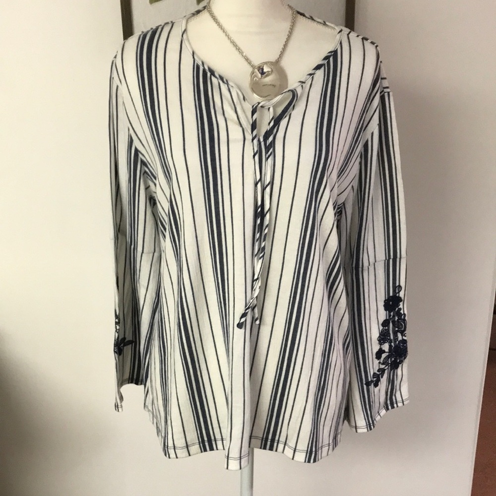 Magnificent cotton tunic tight blouse, large